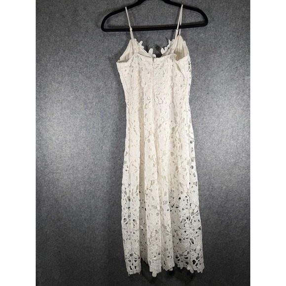 Express White Lace Midi Dress Spaghetti Strap Women XS Summer Party Feminine - Picture 8 of 9